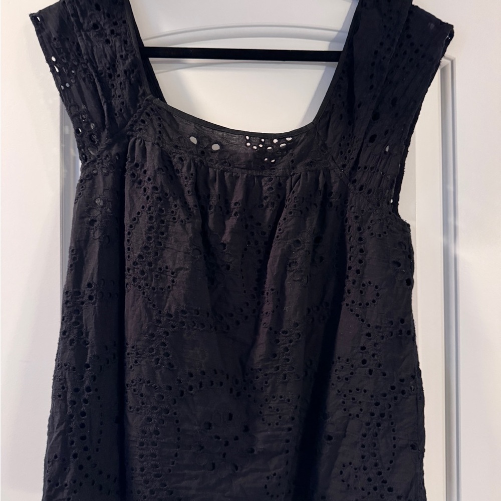 Sanctuary Black Eyelet Women's Blouse